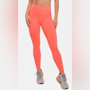 Babalú Women's Coral High-Waisted Exercise Leggings NIP